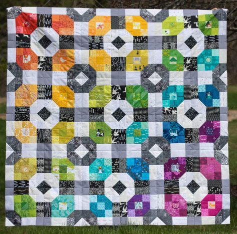 rainbow eye spy picnic plaid quilt flimsy finish