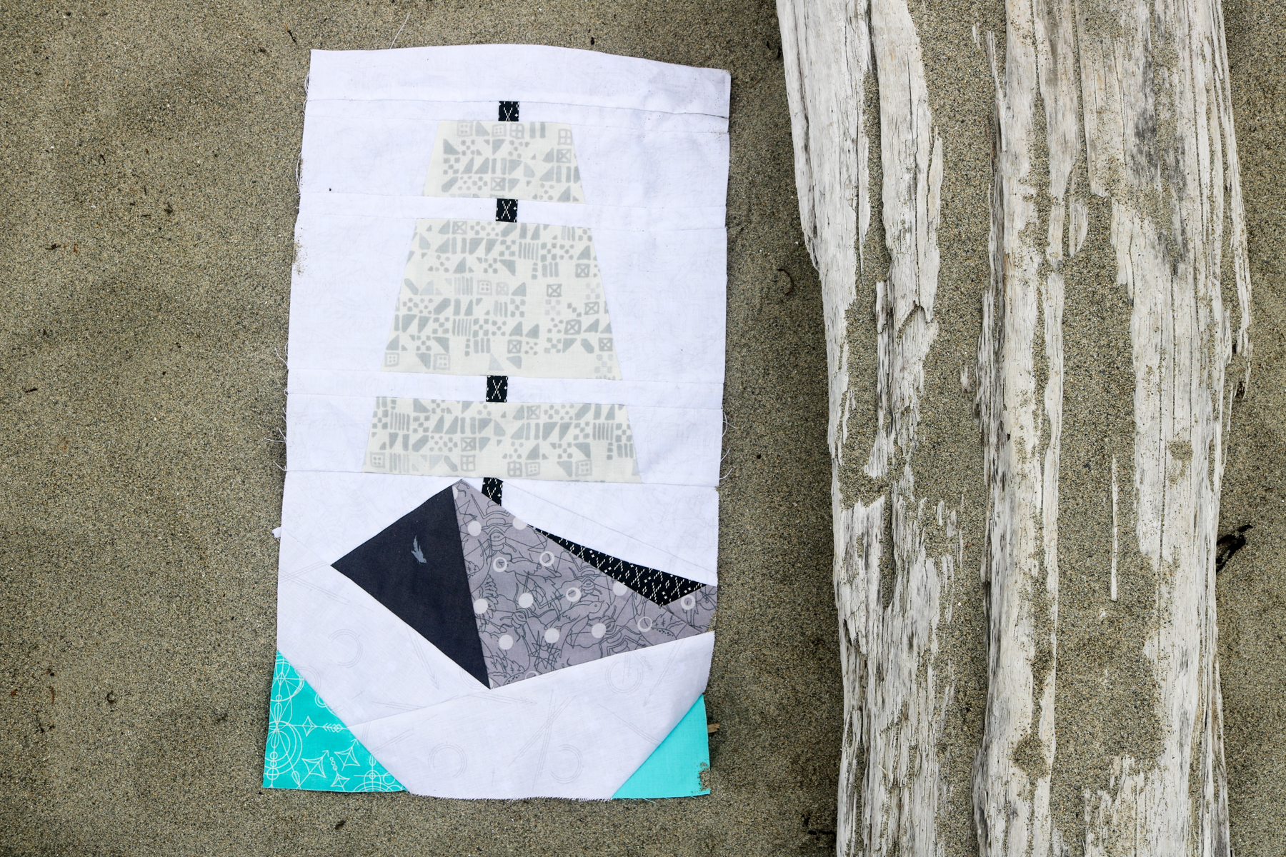 tall ship quilt block