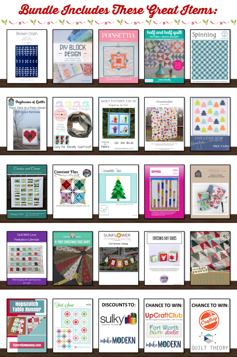 2017 christmas in july quilt pattern bundle contents