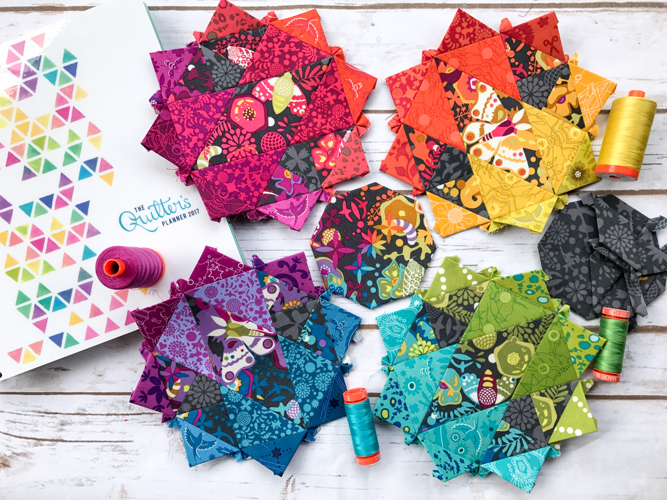 moonstone quilt progress giucy giuce pattern alison glass fabric