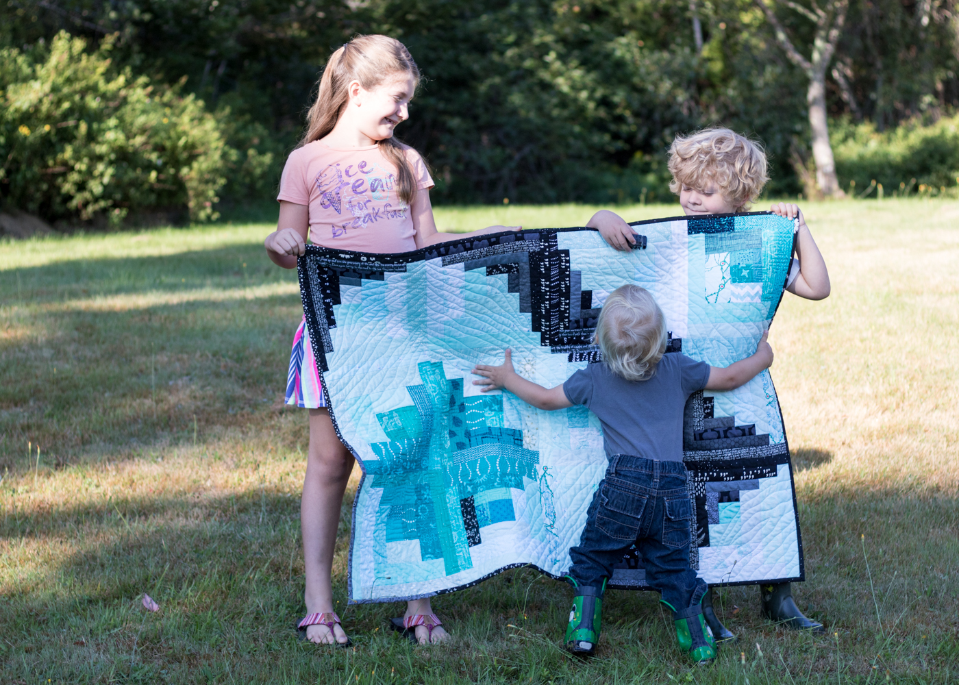Finn's Milestone quilt finish