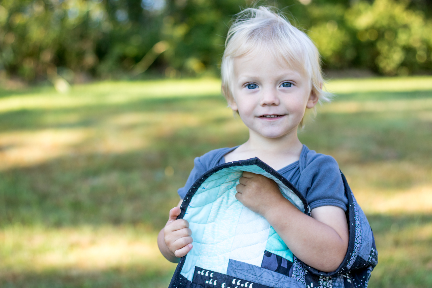 Finn's Milestone quilt finish