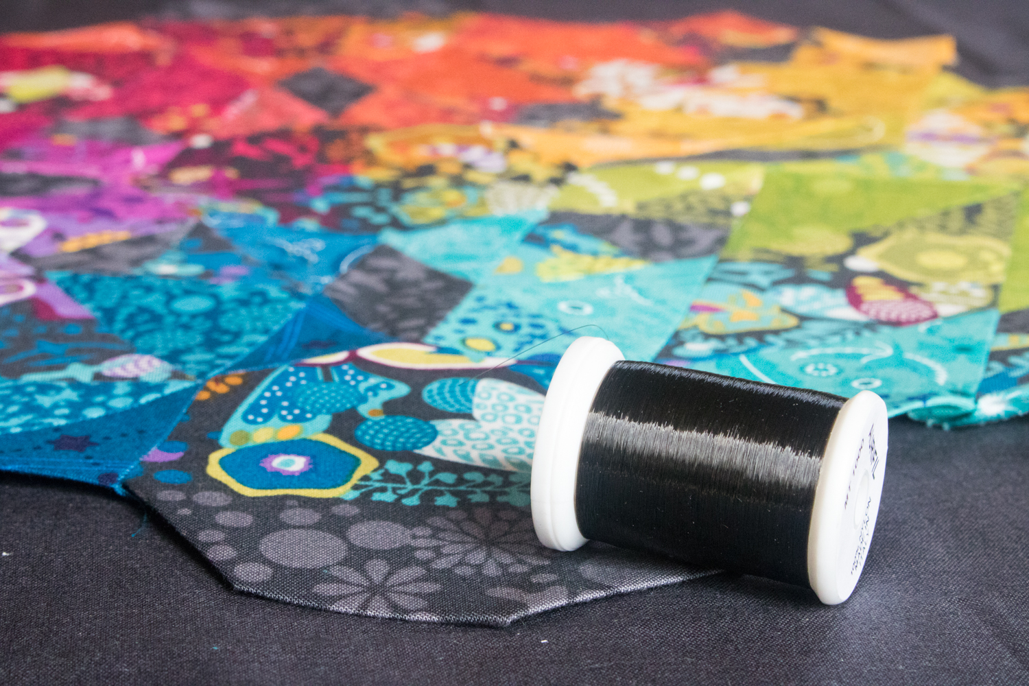 alison glass rainbow moonstone quilt giucy giuce pattern aurifil monofilament thread