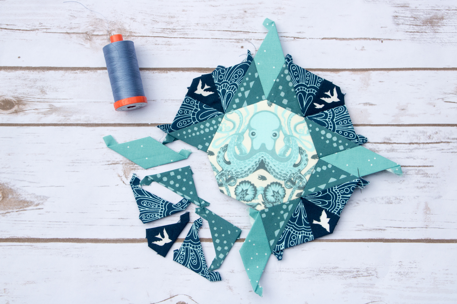 moonstone quilt ocean theme tula pink giucy giuce pattern aurifil