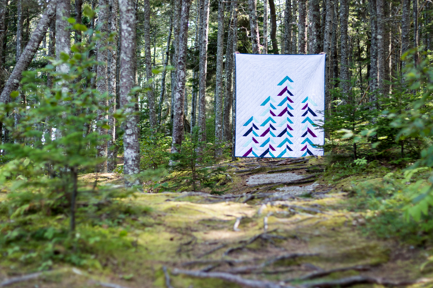 into the forest quilt theory pattern cloud9 organic fabrics aurifil