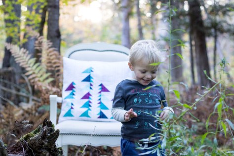 2 year old pillow photo shoot helper distraction