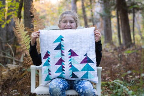 7 year old pillow photo shoot helper