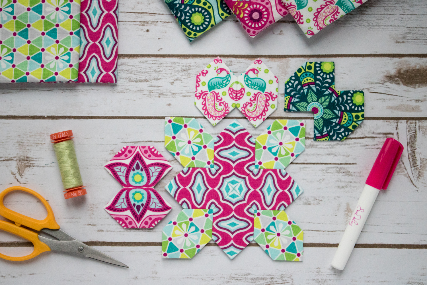 flit and bloom fabrics lucy boston patchwork of the crosses epp