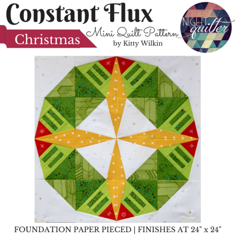 Constant Flux Cover--Christmas! foundation paper pieced pattern