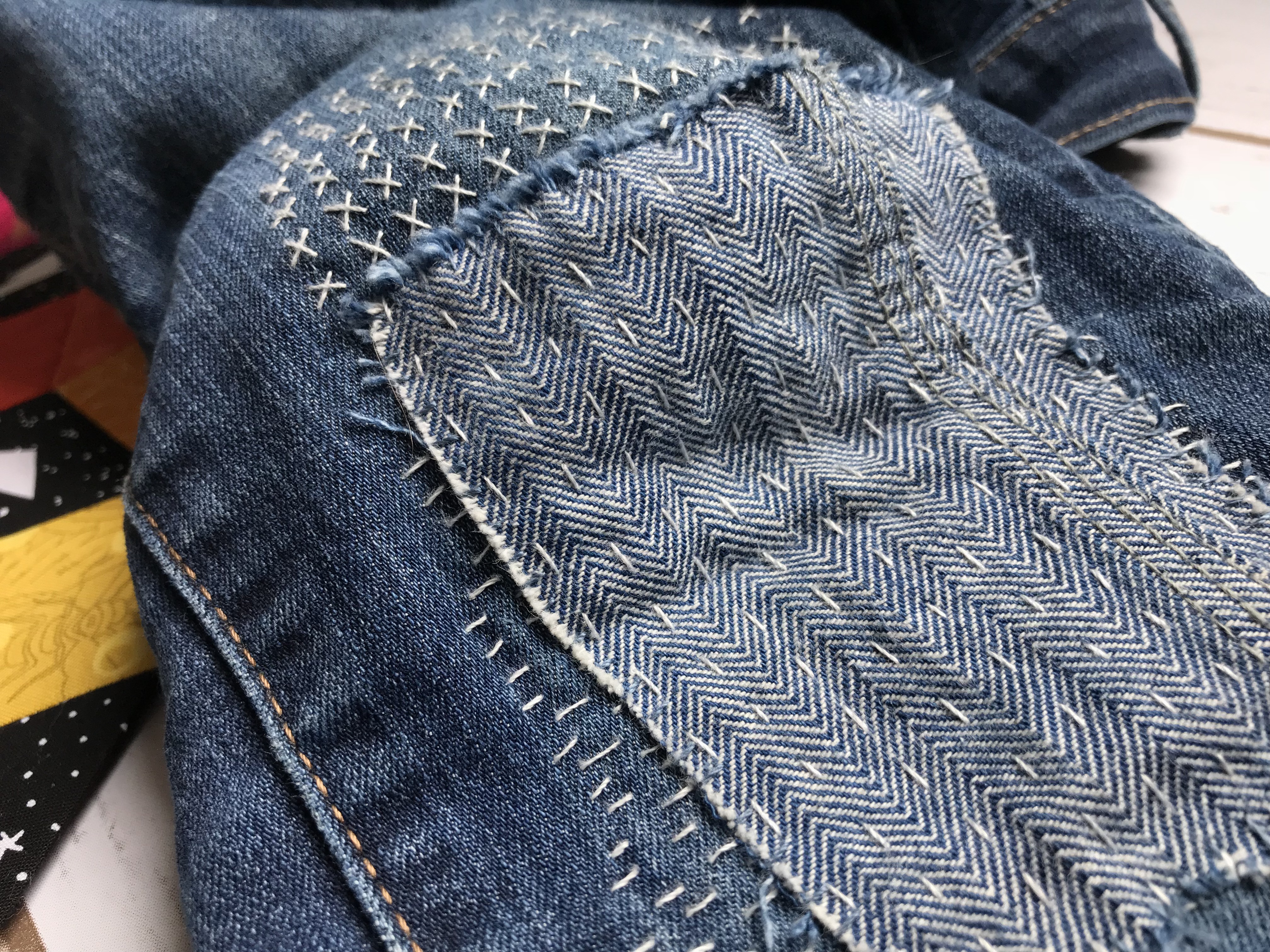 travel stitching visible mending