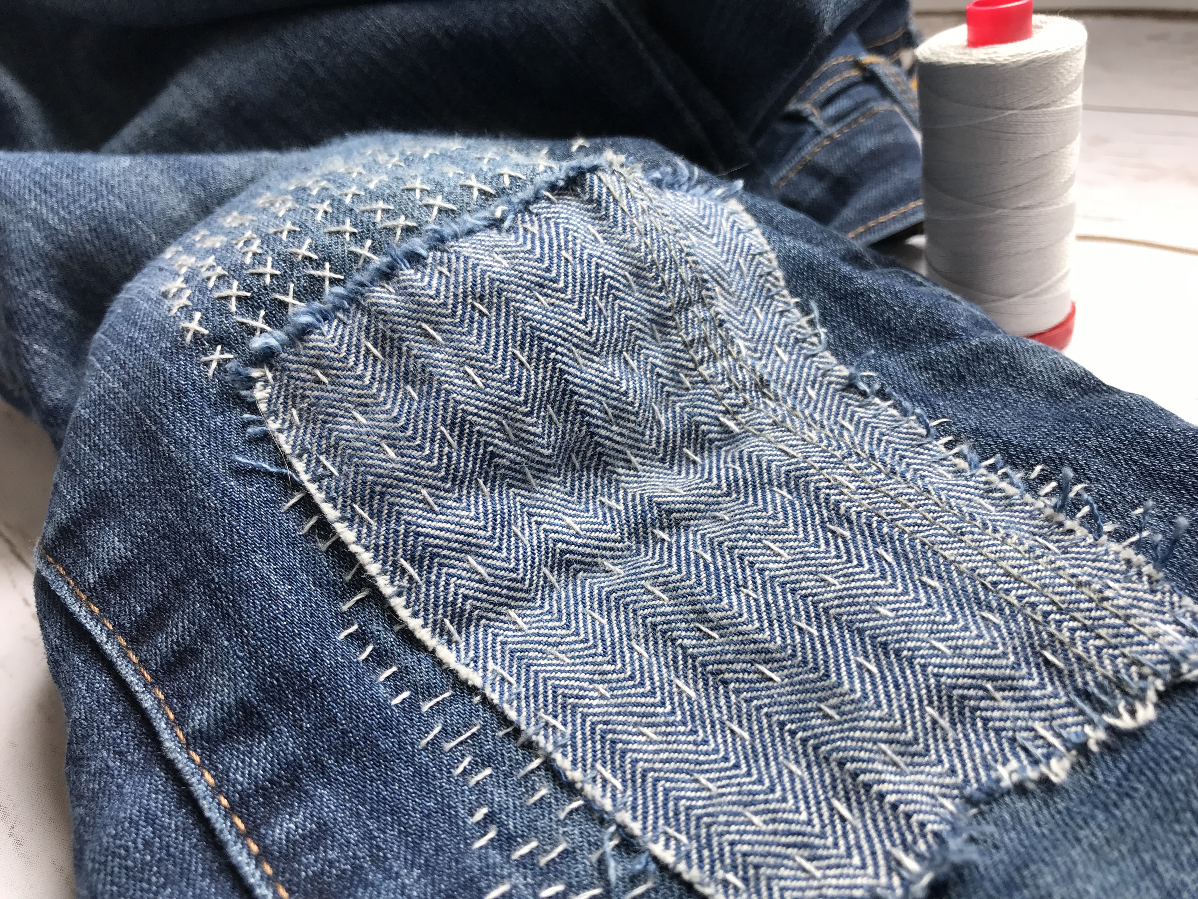 travel stitching visible mending