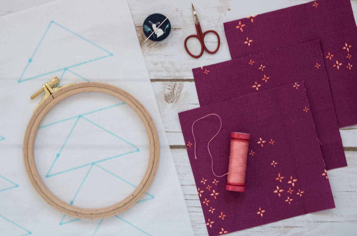 embroidering the accent flying geese