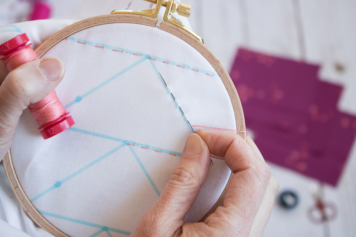 aurifil 12 wt thread for embroidery running stitch