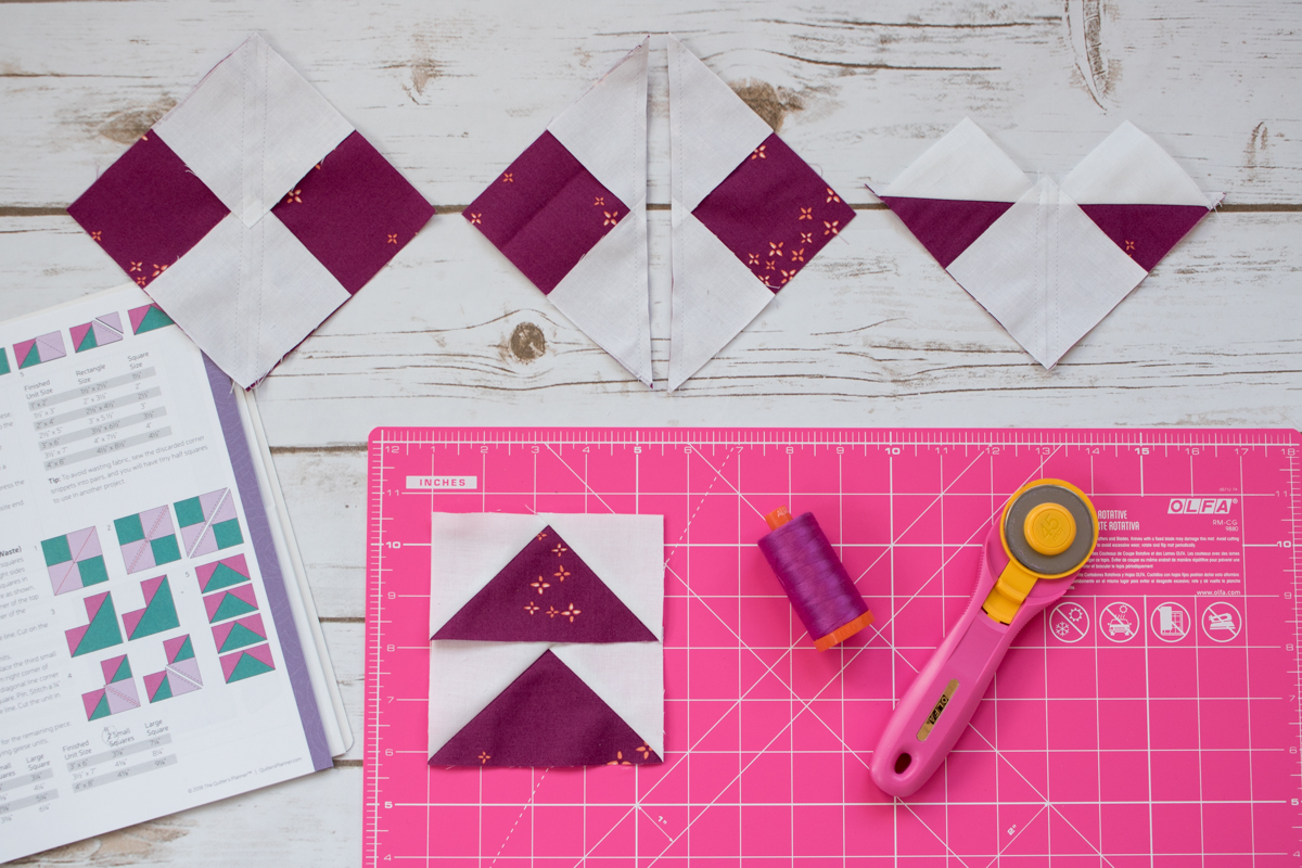 piecing flying geese four at a time