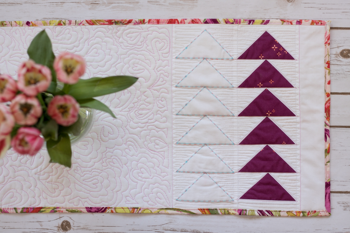 flying geese table runner tutorial cricut maker