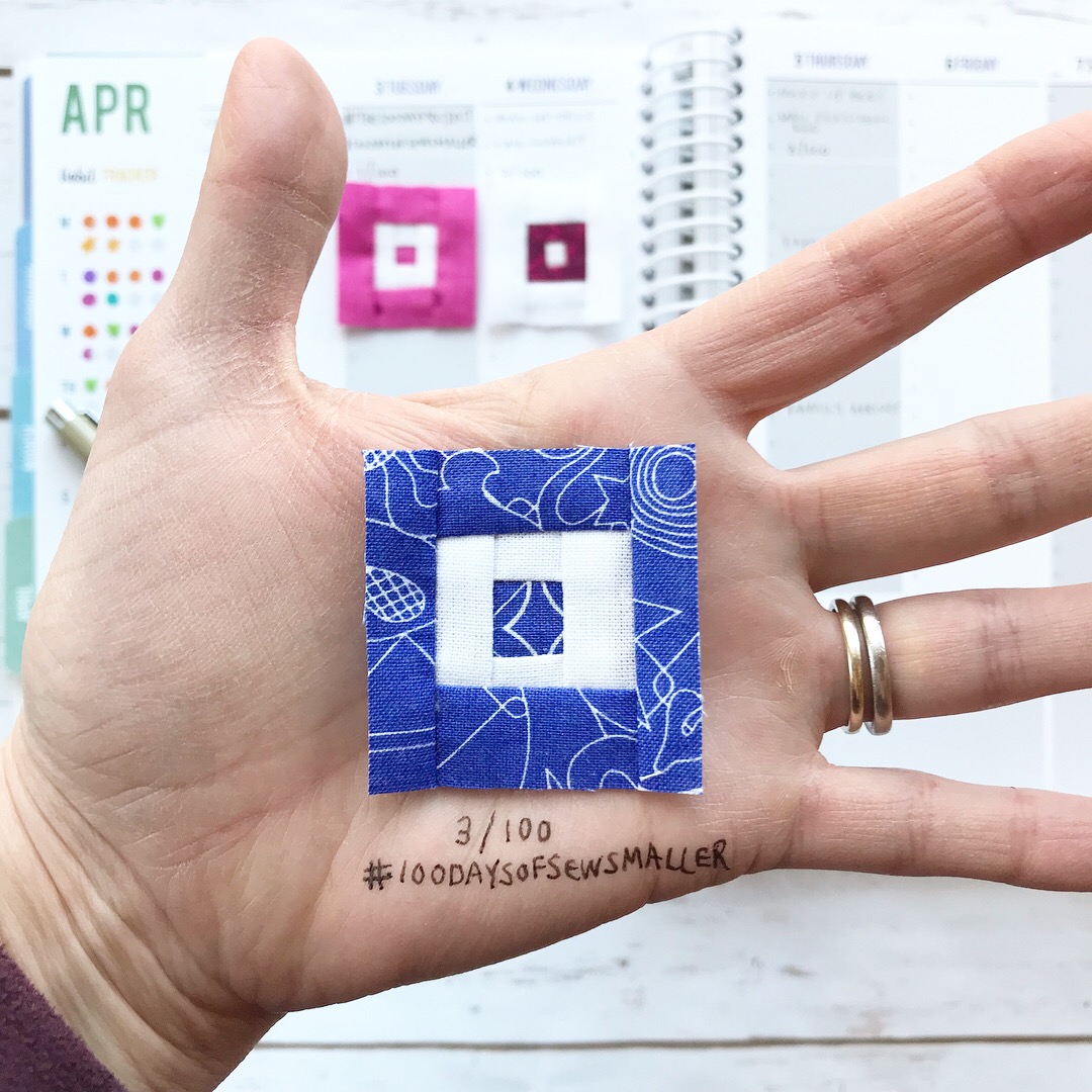 #100daysofsewsmaller tiny sewing quilting