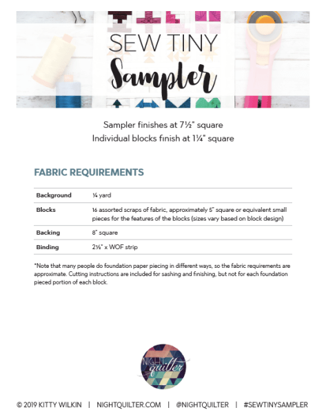 sew tiny sampler pattern fpp quilting tiny