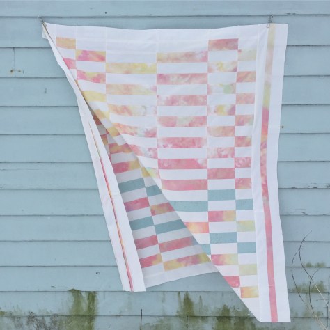 amanda allen staggered ice dyed fabrics baby size quilt