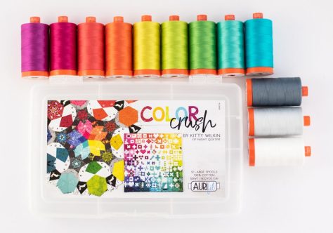 aurifil color crush thread collection nightquilter