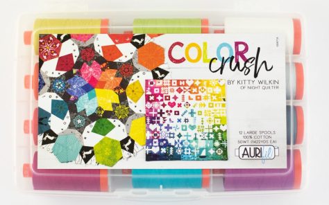 color crush aurifil thread collection cover kitty wilkin night quilter