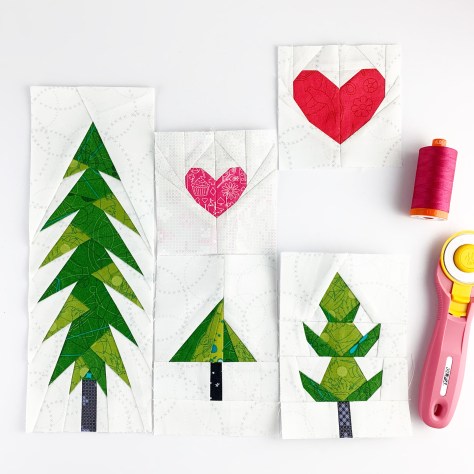 plant worry grow hope tree quilt blocks